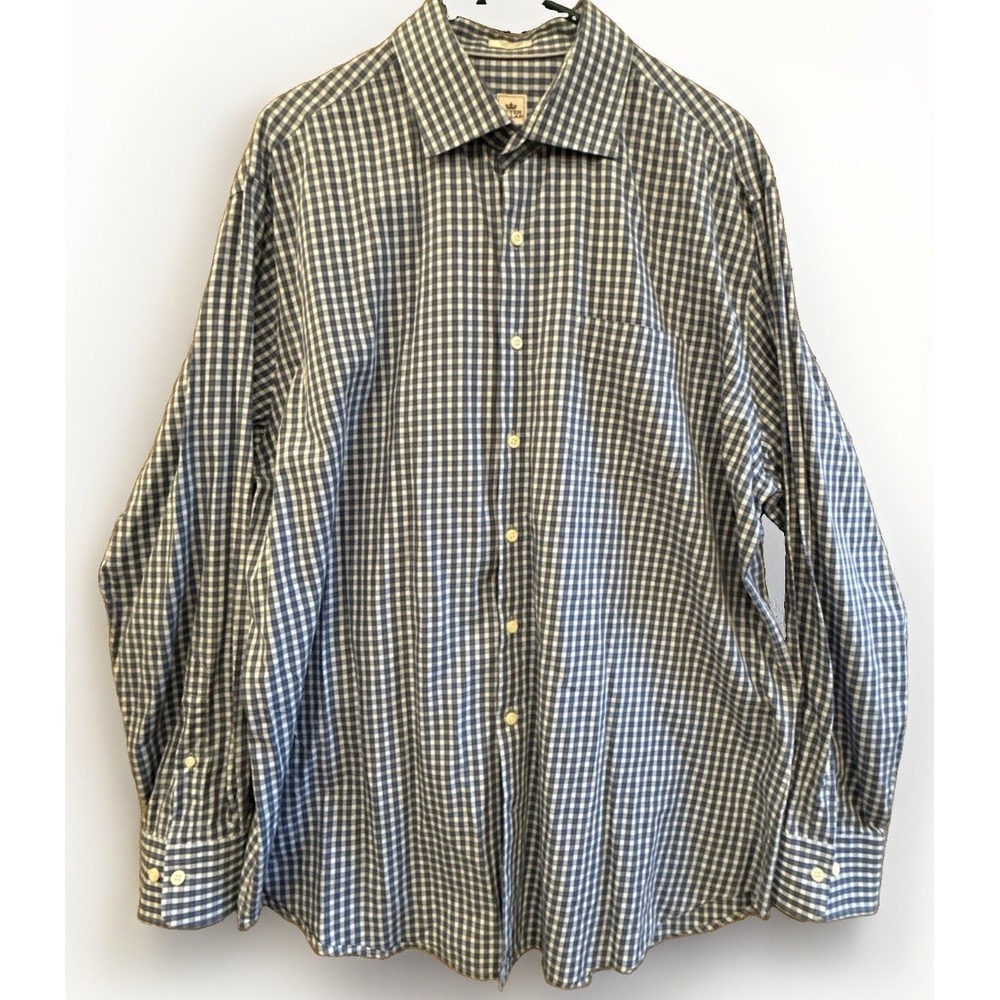 Peter Millar Men's Medium Button Up Shirt Navy Color EUC